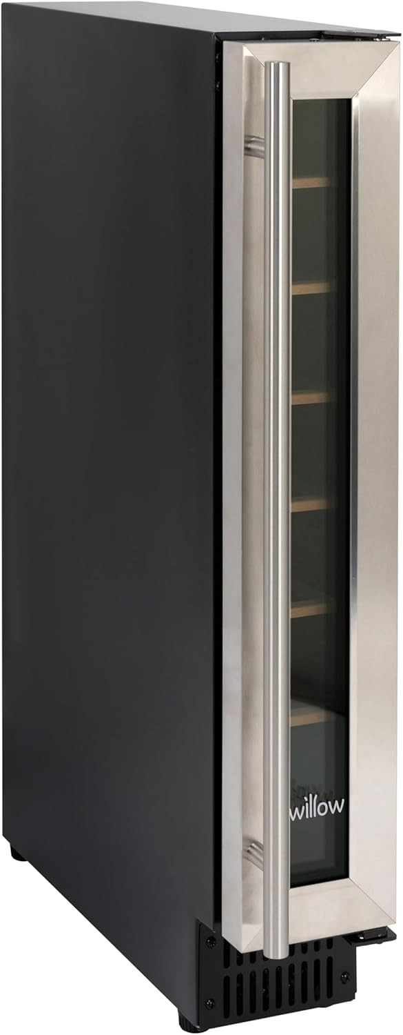 Slim Under Counter Wine Cooler Fridge Digital Touch Control Stainless Steel