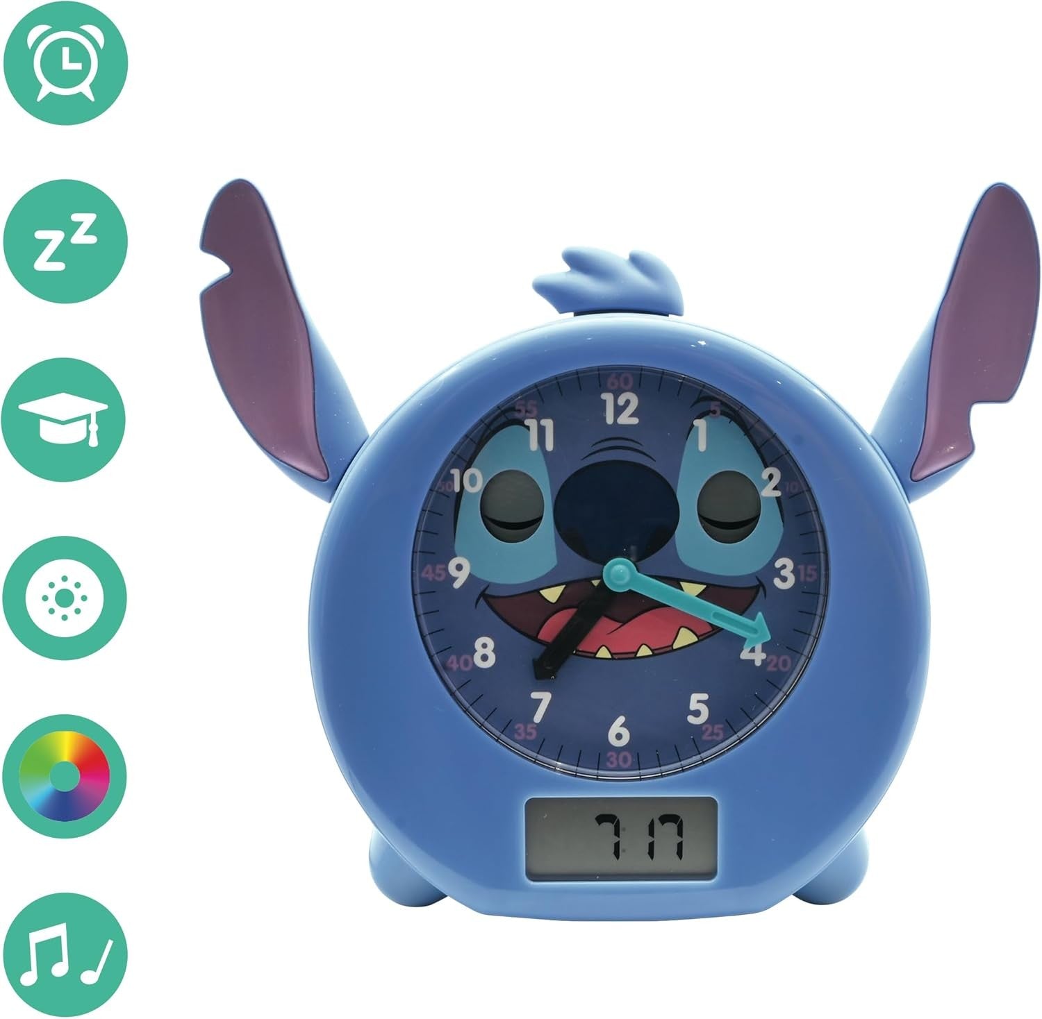 Blue Kids Sleep Alarm Clock Night Light Dawn Simulator Story Teller