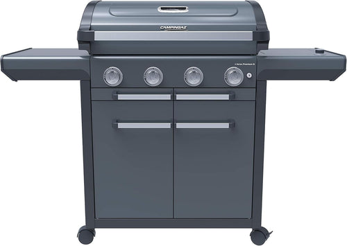 4 Burner Gas BBQ Grill with Side Burner Outdoor Kitchen Large Cooking Area