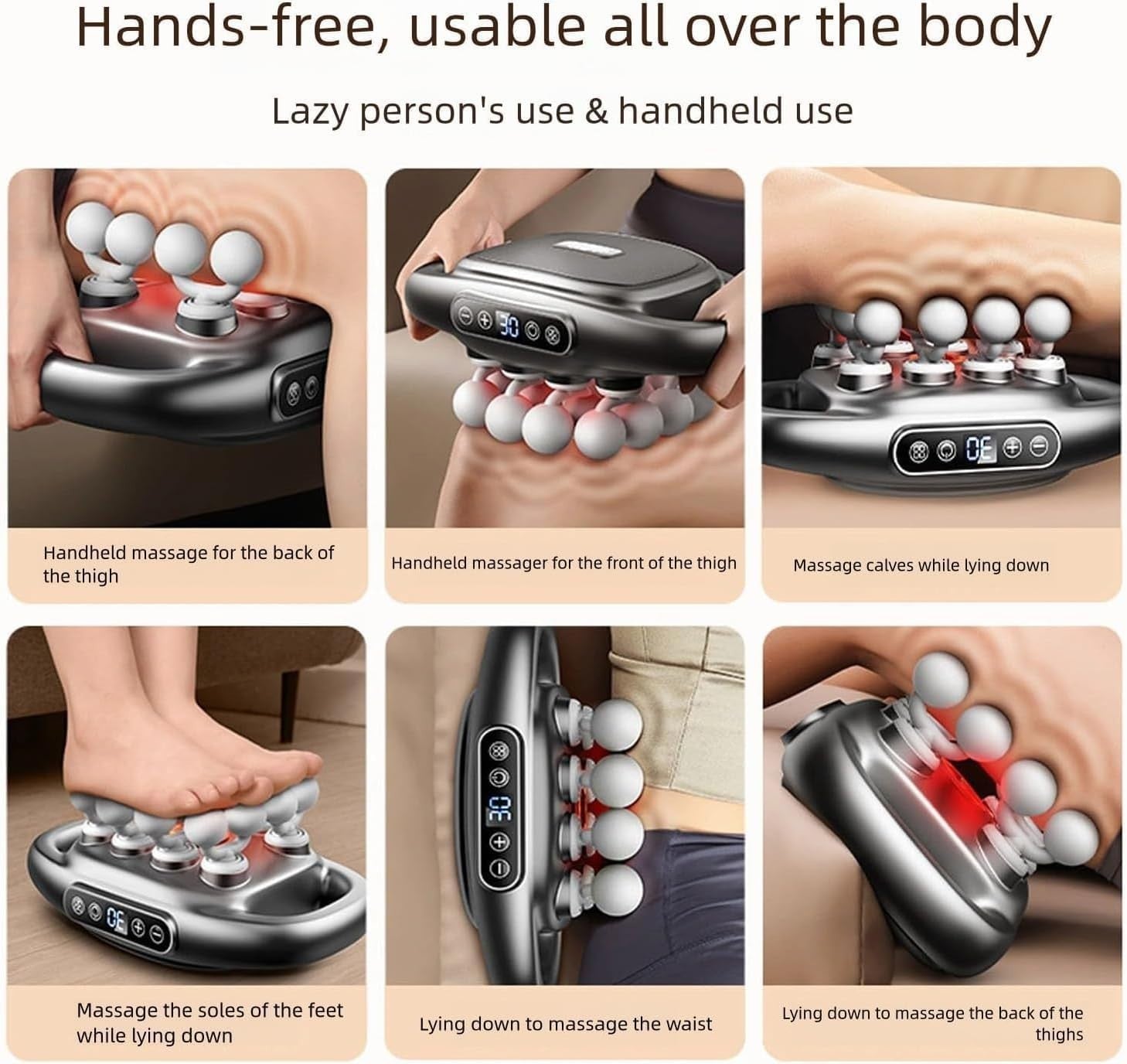 16 Head Deep Tissue Massage Gun 30 Levels Full Body Muscle Massager