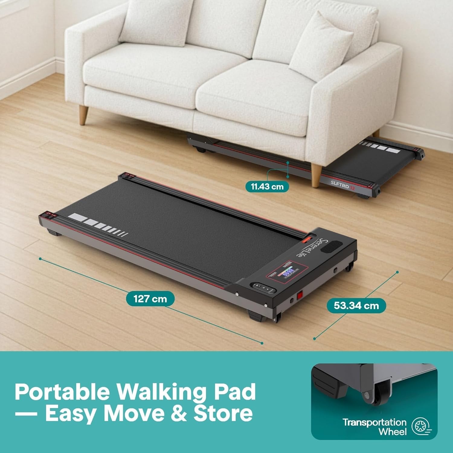 Foldable Under Desk Treadmill – Compact Home & Office Walking Pad