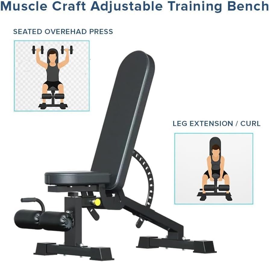 Commercial Adjustable Weight Bench Foldable 9 Position 450kg Home Gym