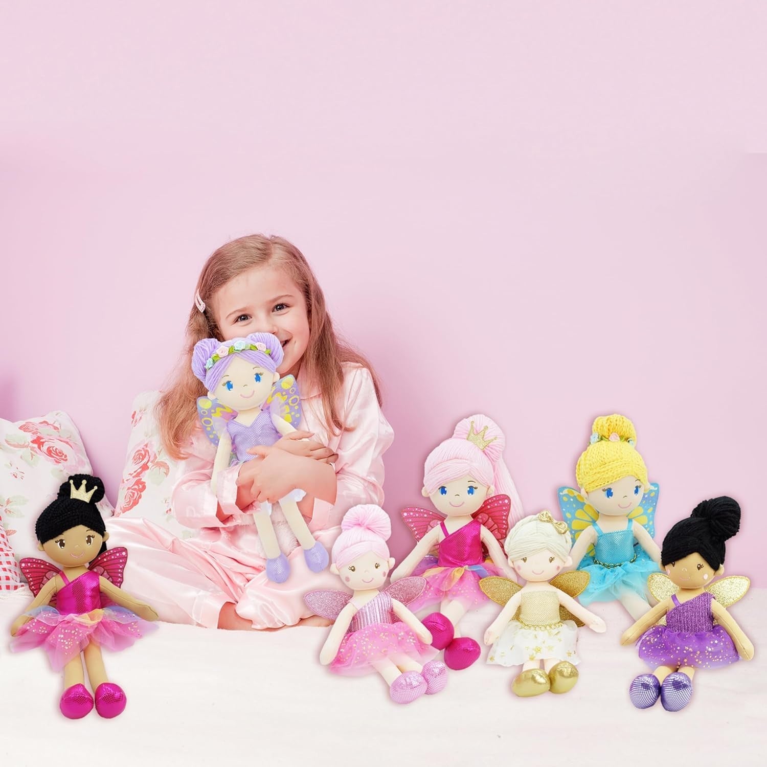 Enchanted Fairy Doll 40cm Plush Soft Toy Glowing Wings Toddler Gift