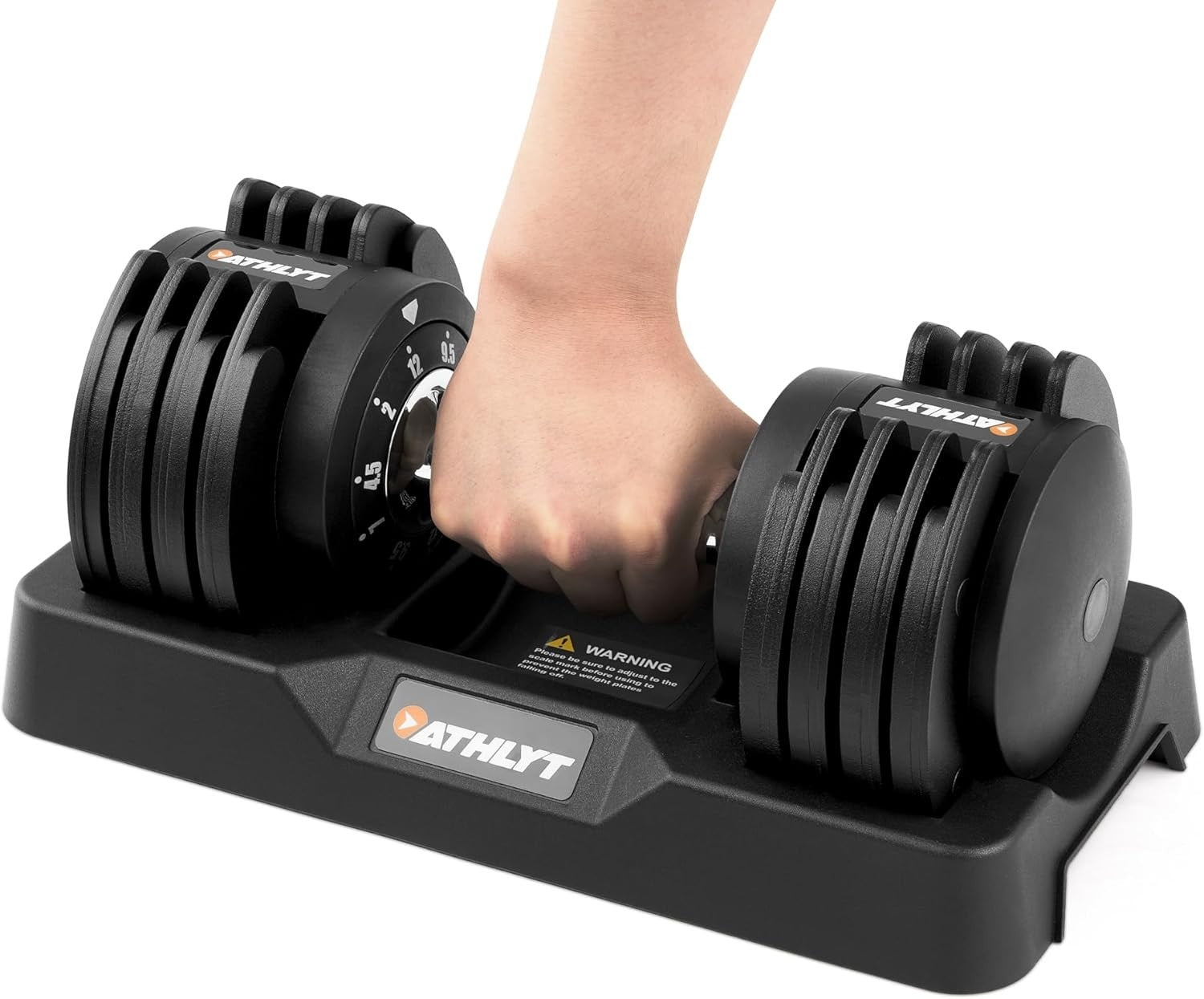 Adjustable Dumbbell 12KG Quick Twist 5 Weights Space-Saving Home Gym