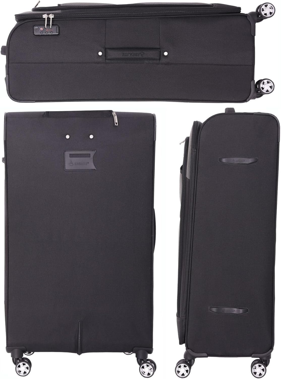 30'' Large Check In Suitcase Lightweight 8 Wheel Eco Hold Luggage TSA Lock