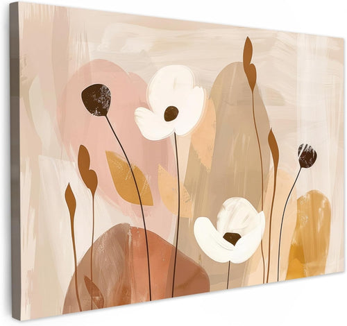 Large Abstract Floral Canvas Wall Art 120x80cm Modern Living Room Decor