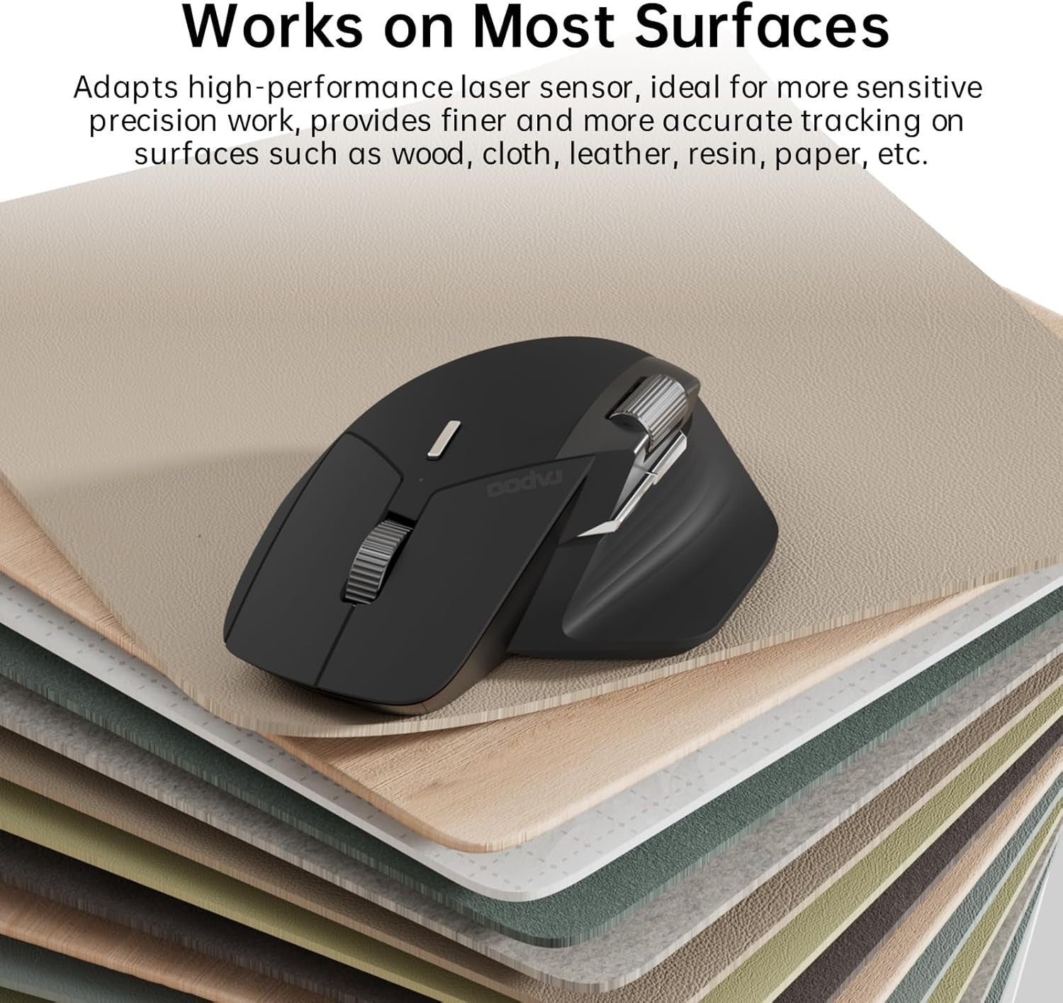 Wireless Ergonomic Mouse Multi-Device 4K DPI 11 Buttons Bluetooth