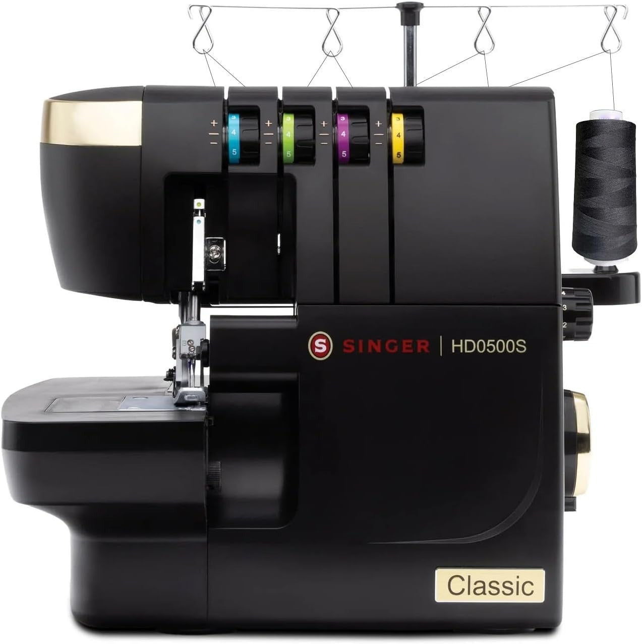 Heavy Duty Overlock Serger Machine 2 3 4 Thread 1300 SPM Black