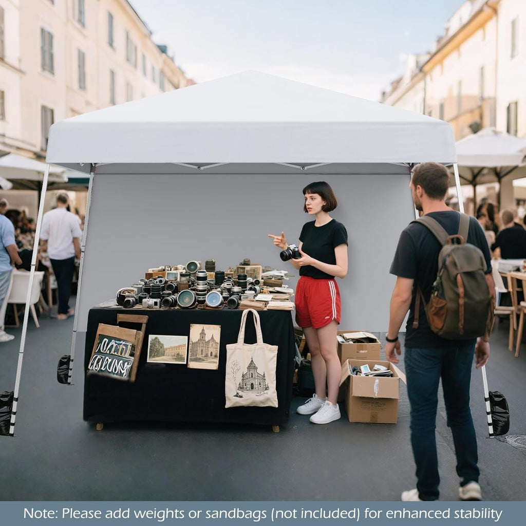 3x3M White Pop-Up Gazebo Canopy UPF50+ Sunshade Outdoor Party Tent