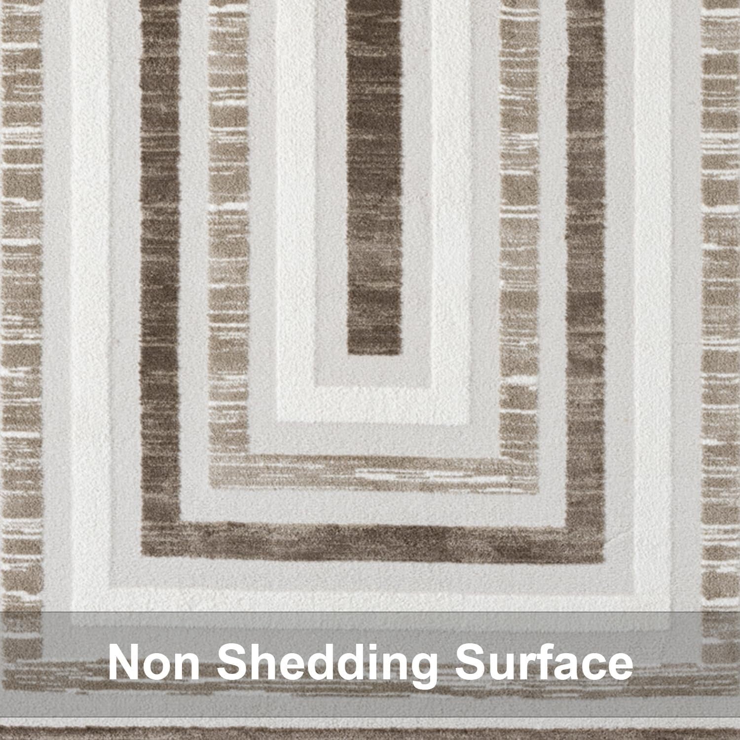 Large Washable Area Rug 200x290cm Anti Slip Geometric Soft Low Pile
