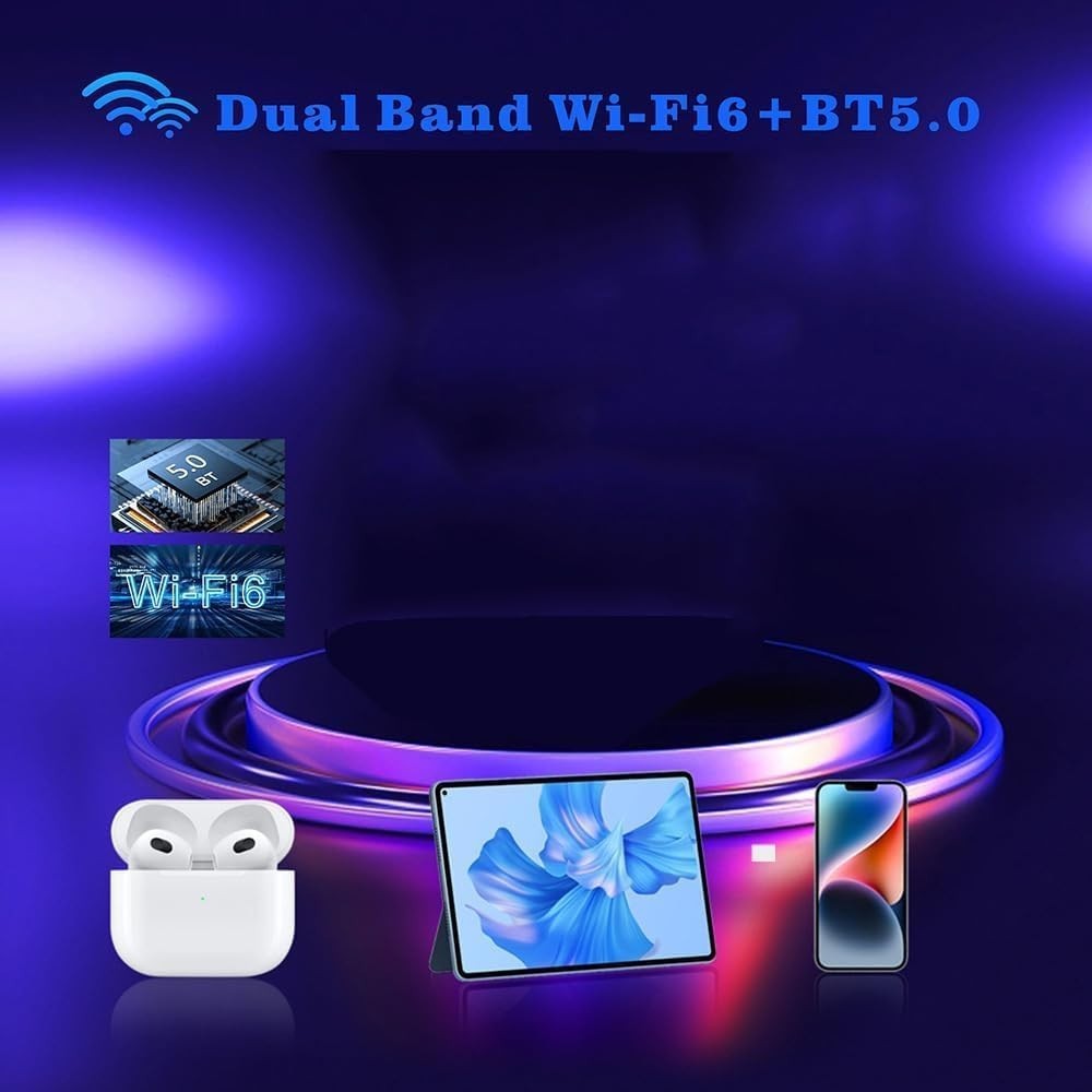 Mini Smart Projector Android TV WiFi 6 Bluetooth 180° Auto Keystone