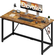 Home Office Computer Desk Industrial Style Study Table Metal Frame 140x50cm