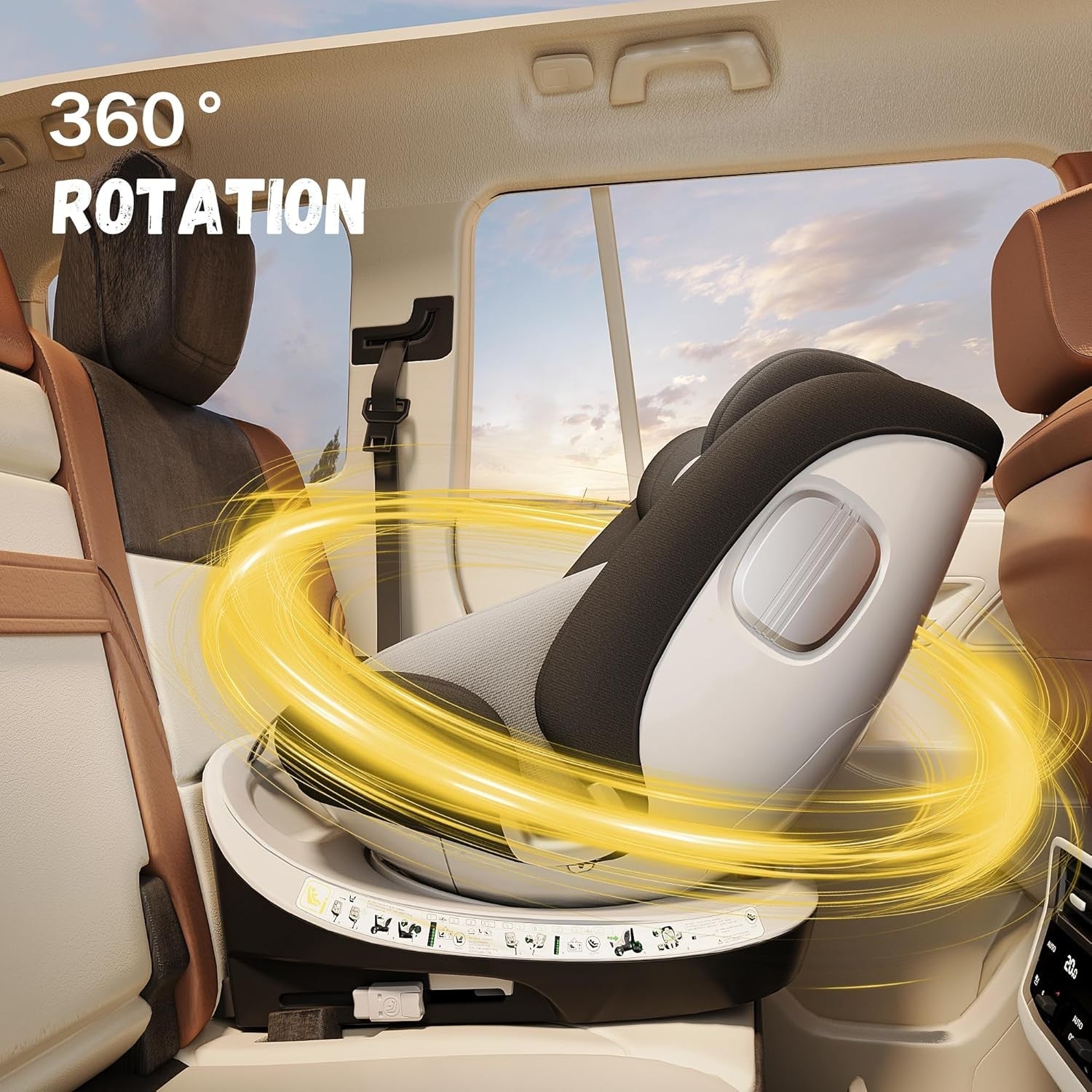 360° Swivel i-Size Car Seat ISOFIX R129 0–36kg Birth to 12 Years
