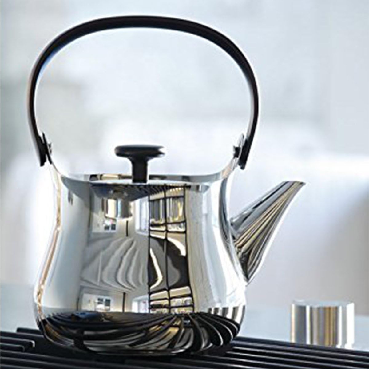 Stainless Steel Teapot Kettle with Infuser Induction Compatible Silver