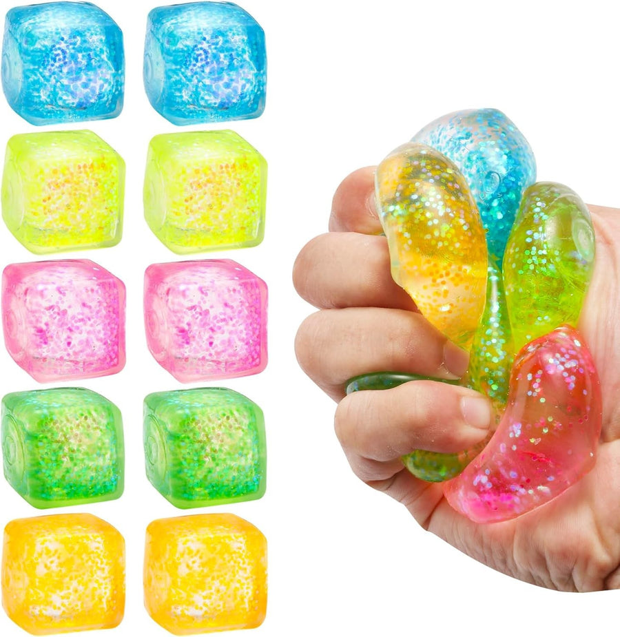 10PCS Stress Cube Squishy Fidget Toys Anxiety Relief Sensory