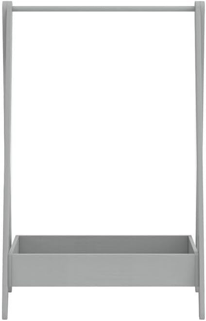 Kids Wooden Dress Up Clothes Rail with Shelf – Grey