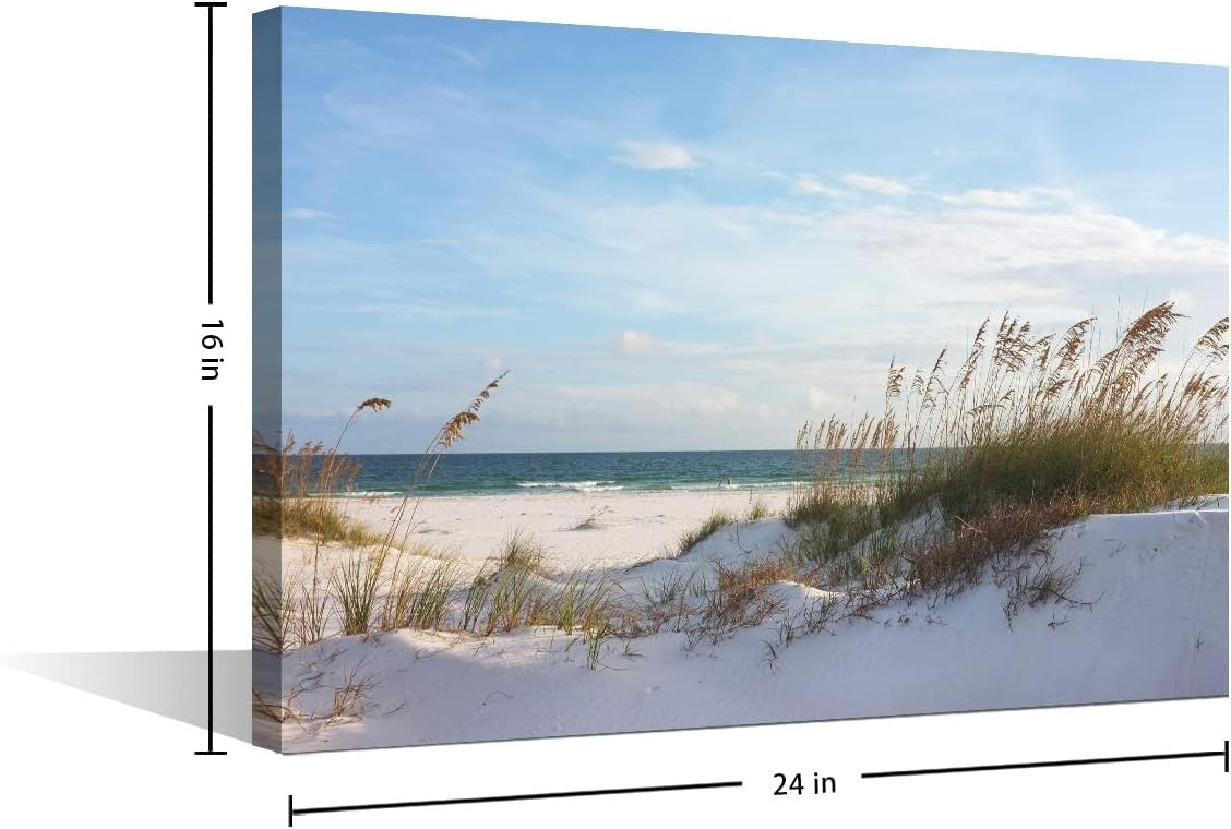 Beach Canvas Wall Art 16x24 inch Coastal Wall Decor Modern Home Print
