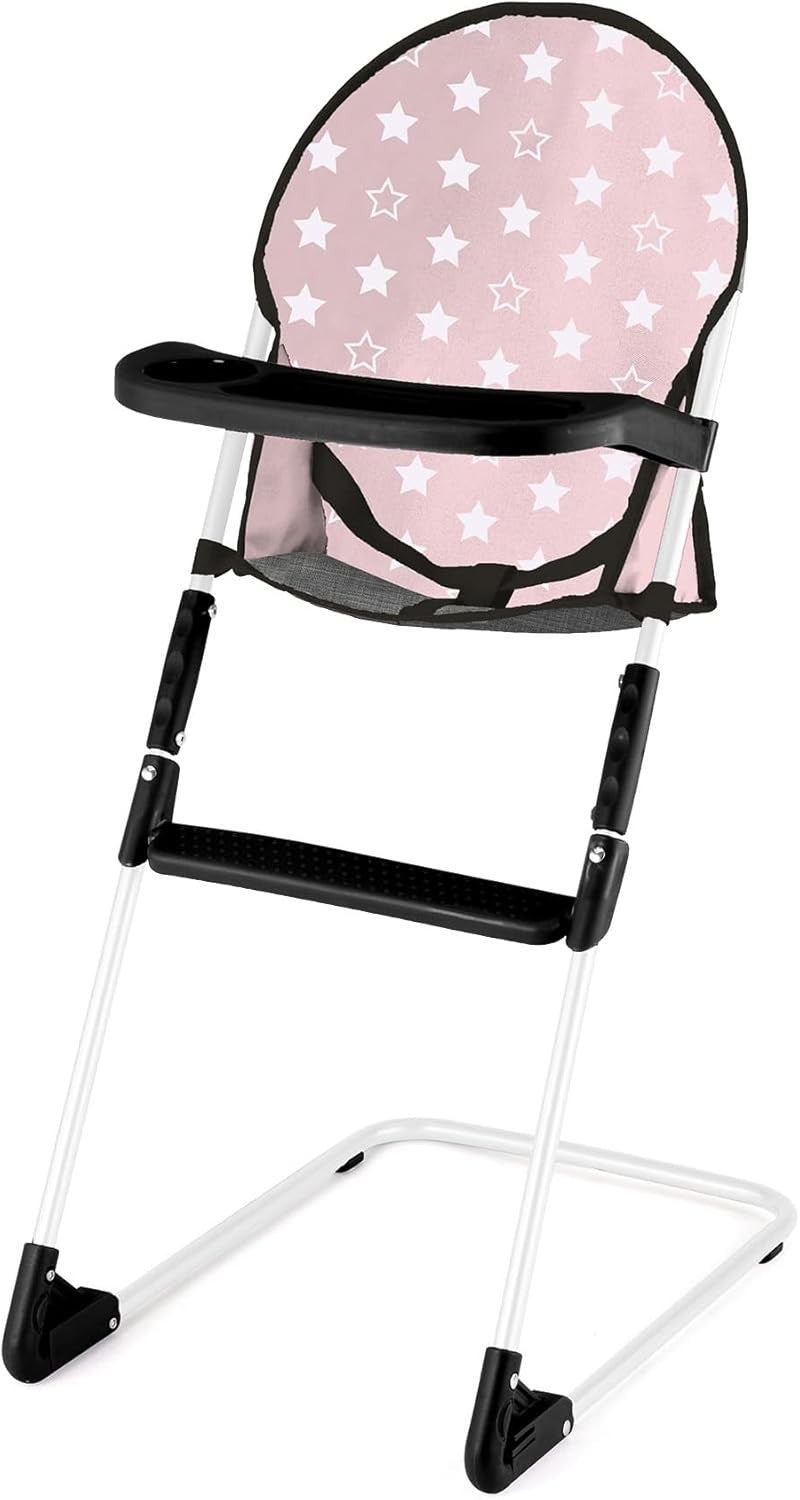 Dolls Pram Pushchair Convertible Adjustable Handle Highchair Set