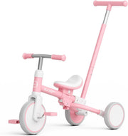 5 in 1 Toddler Tricycle Balance Bike Adjustable Push Handle Pink 1-3Y