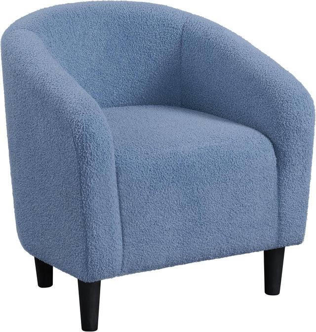 Cozy Boucle Tub Chair | Compact Accent Armchair for Living Room & Office