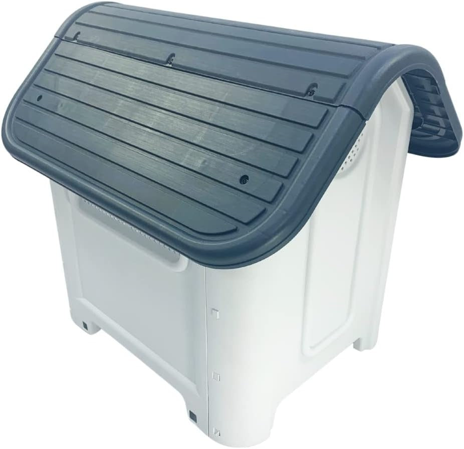 Lightweight Outdoor Indoor Dog House with Ventilation & Raised Floor 75x59x66cm