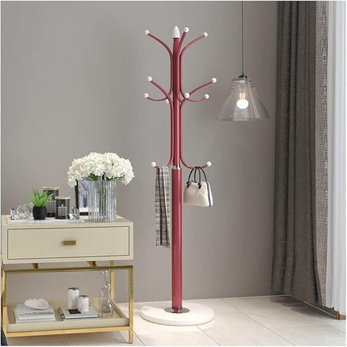 Modern Freestanding Metal Coat Rack Stand | Hallway Corner Organizer Tree