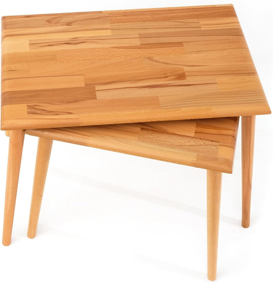Wood Coffee Table Mid-Century Modern Rectangular Walnut Accent Living Room Desk