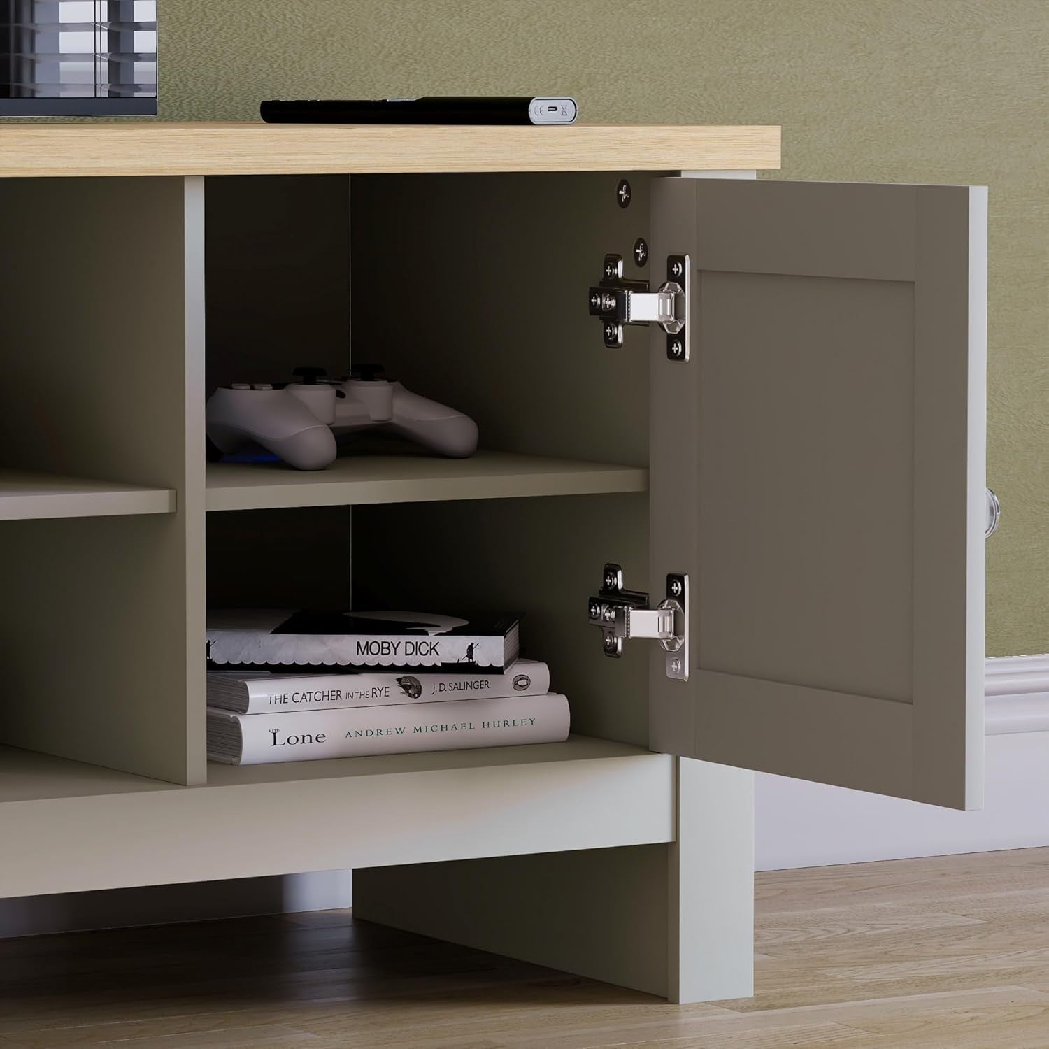 Modern Grey TV Unit Cabinet Stand | Storage Sideboard for Living Room