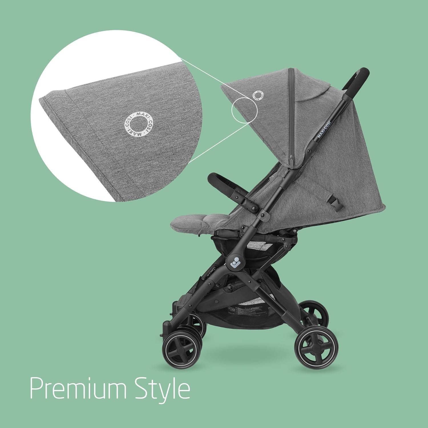 Lightweight Compact Stroller Auto Fold Lie-Flat Pushchair 0-22kg Select Grey