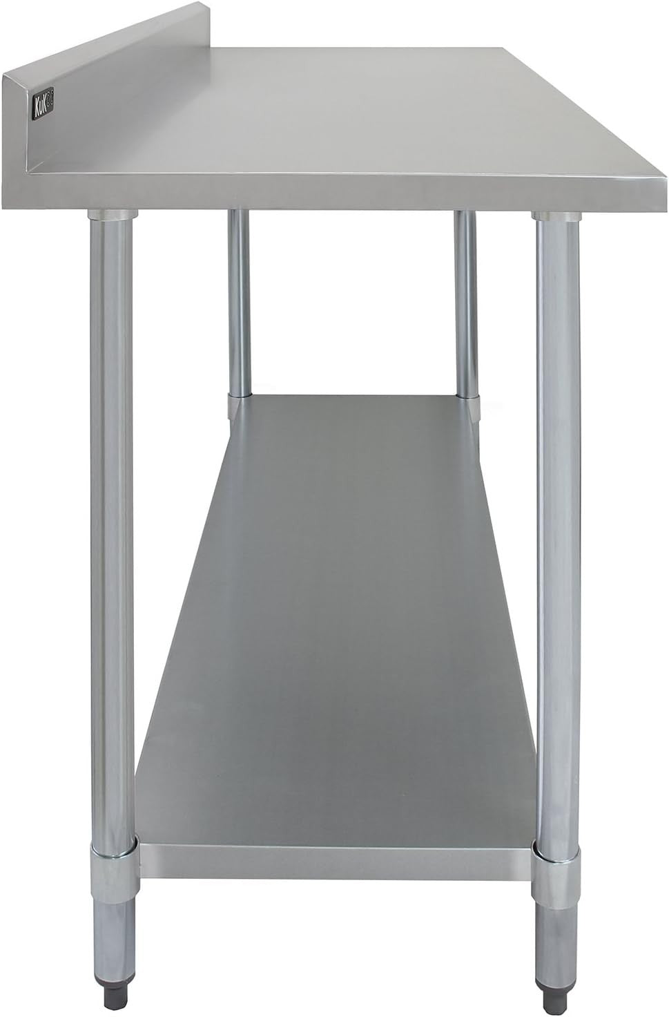 5FT Stainless Steel Catering Prep Table With Overshelf 350kg Heavy Duty Bench