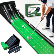 Golf Putting Mat Automatic Ball Return Indoor Outdoor 9ft Practice Trainer