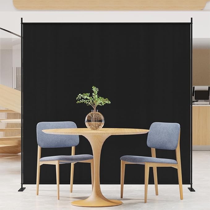 6FT Folding Room Divider Black Privacy Screen Partition Wall Office Home