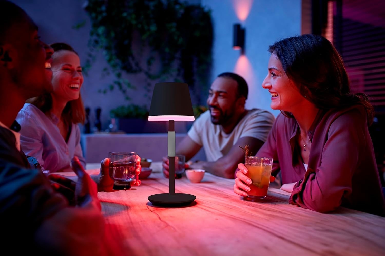 Portable Smart LED Table Lamp with Bluetooth, Rechargeable Battery