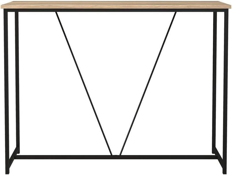 Slim Wooden Console Table with Display Shelf for Entryway & Living Room