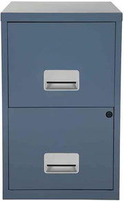 2 Drawer Metal Filing Cabinet Lockable A4 Letter Home Office Storage Black