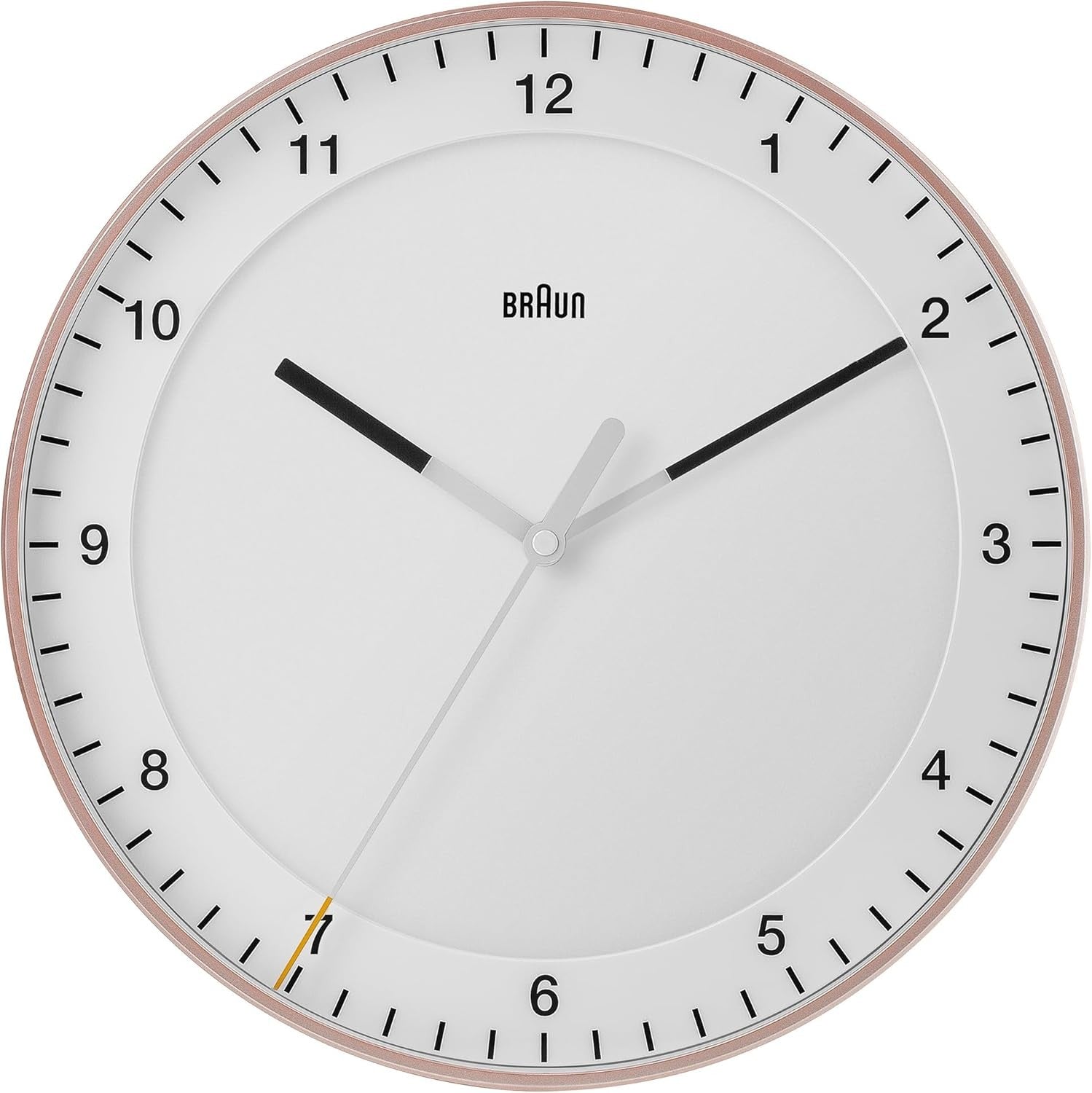 30cm Silent Sweep Wall Clock Modern Rose White Easy Read Minimalist Home Office