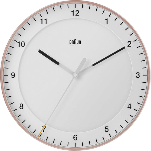30cm Silent Sweep Wall Clock Modern Rose White Easy Read Minimalist Home Office