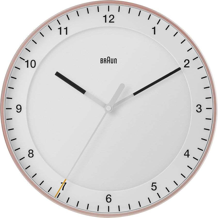 30cm Silent Sweep Wall Clock Modern Rose White Easy Read Minimalist Home Office