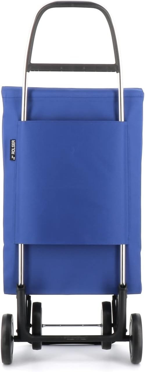Foldable 4-Wheel Shopping Trolley with High-Capacity Bag – Blue