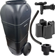 100L Super Slim Garden Water Butt Kit with Stand, Tap & Diverter