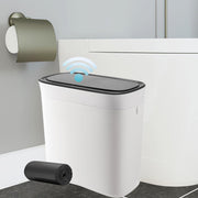 12L Smart Touchless Bathroom Bin Motion Sensor Slim Black Lid