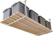 Adjustable Garage Ceiling Rack White 43.2D x 61W x 14H cm