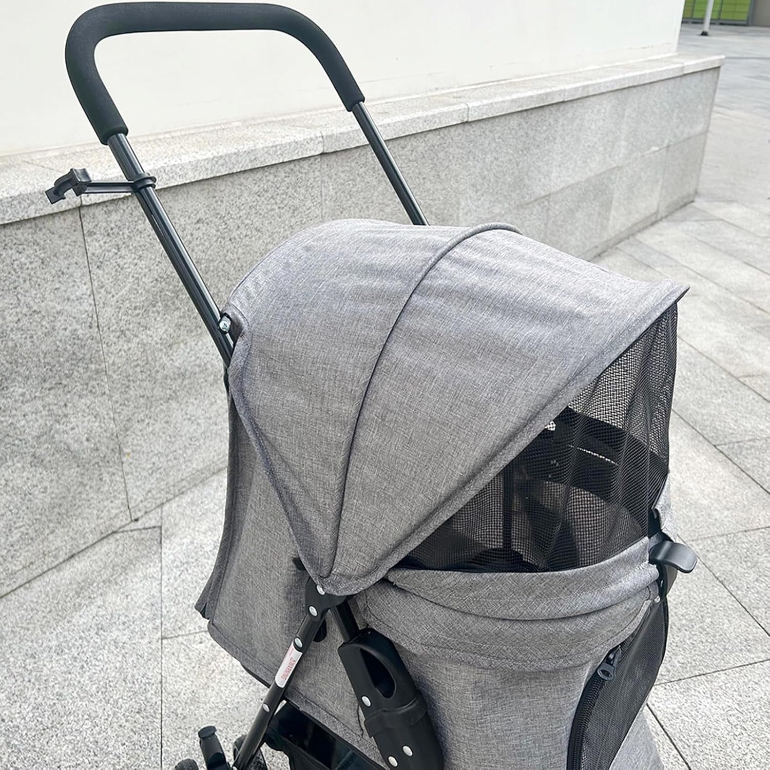 Pet Stroller for Small Dogs Cats Foldable Travel Jogger Pushchair Grey
