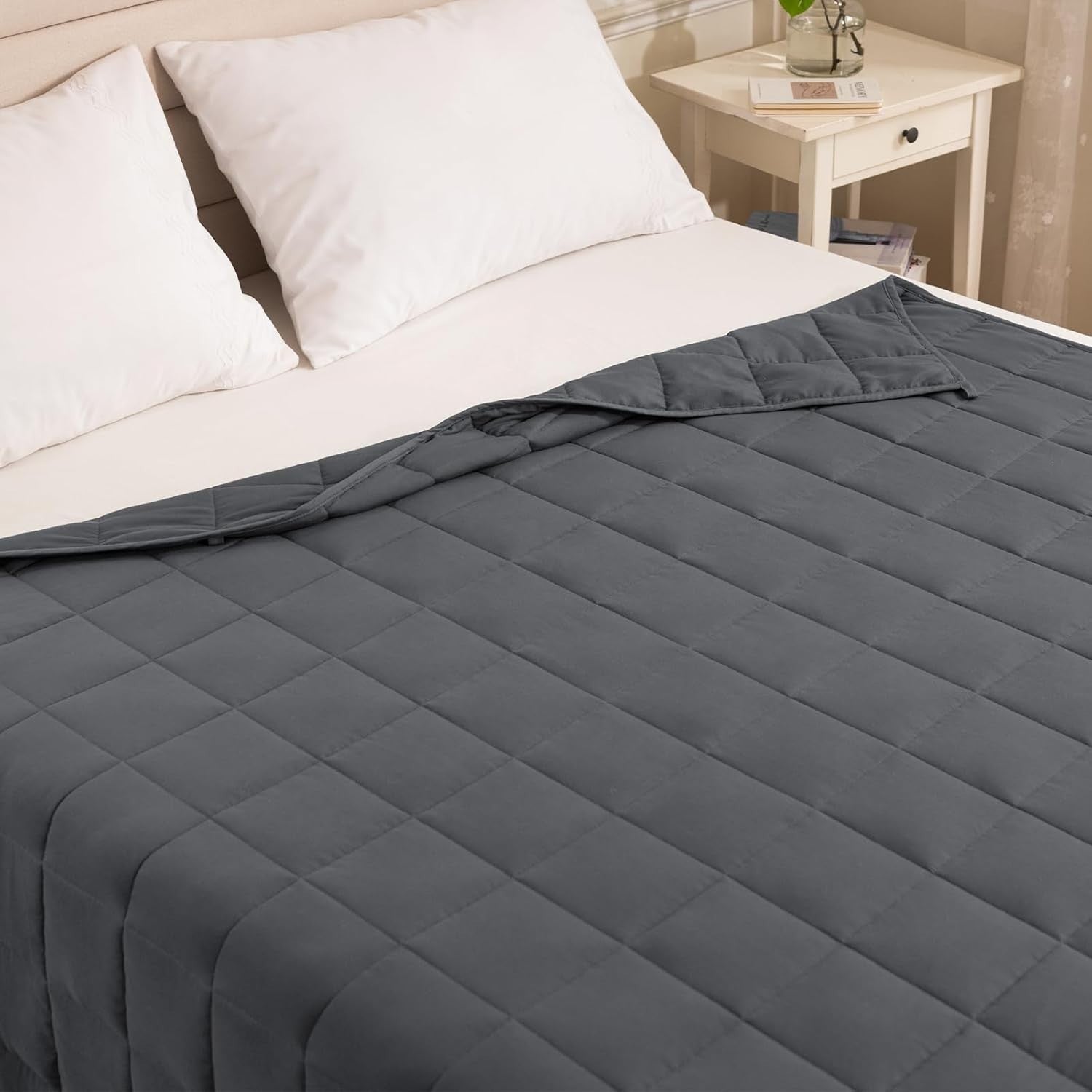 Weighted Blanket for Adults - Grey - 6kg 125x180cm - Stress & Sleep Relief