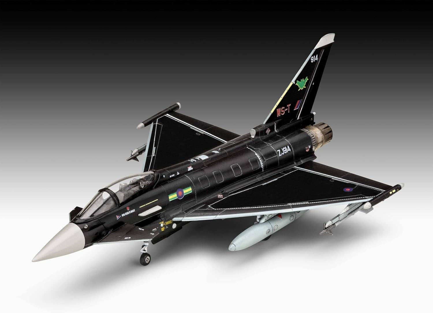 1:144 Scale Unpainted Eurofighter Typhoon RAF Model Kit DIY Plastic Aircraft