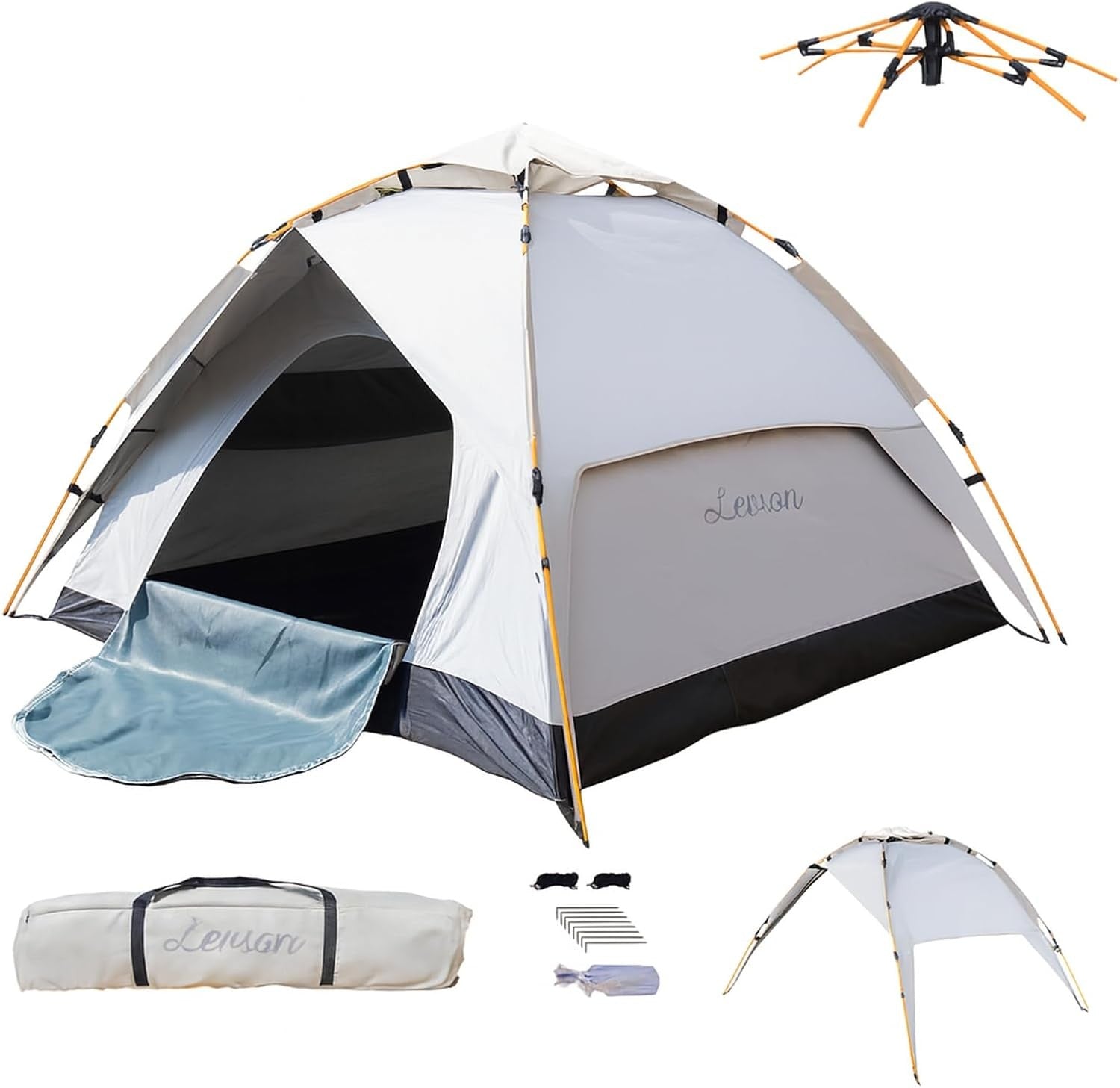 3 Man Pop Up Camping Tent Waterproof 4 Season Easy Setup