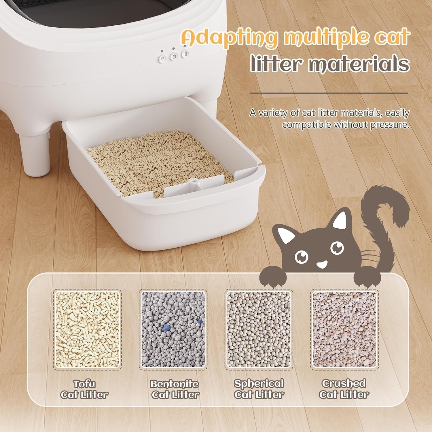 Automatic Self Cleaning Cat Litter Box Smart App Odour Control XXL