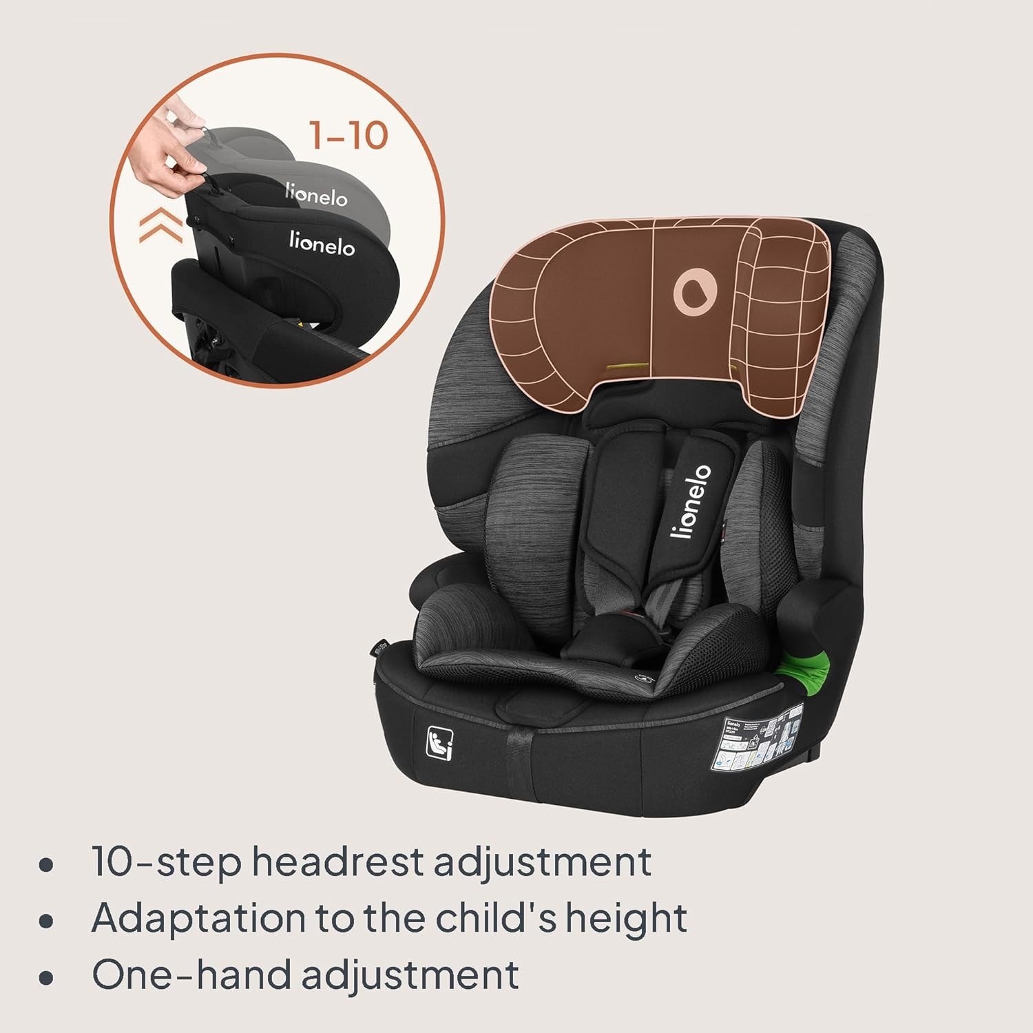 i-Size Seat 76–150cm ISOFIX R129 Booster Side Impact Adjustable