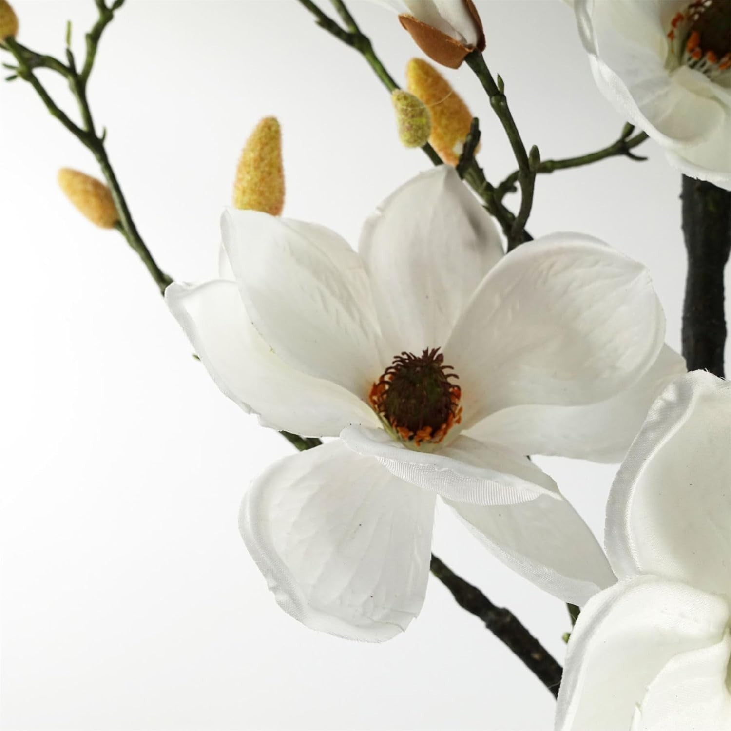 140cm Artificial Magnolia Blossom Tree White Floral Plant in Pot Home Decoration