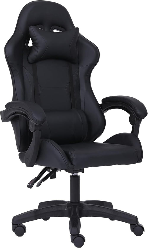 Adjustable Millhouse Sport Desk Gaming Chair Black Office Chair with Lumbar Pill